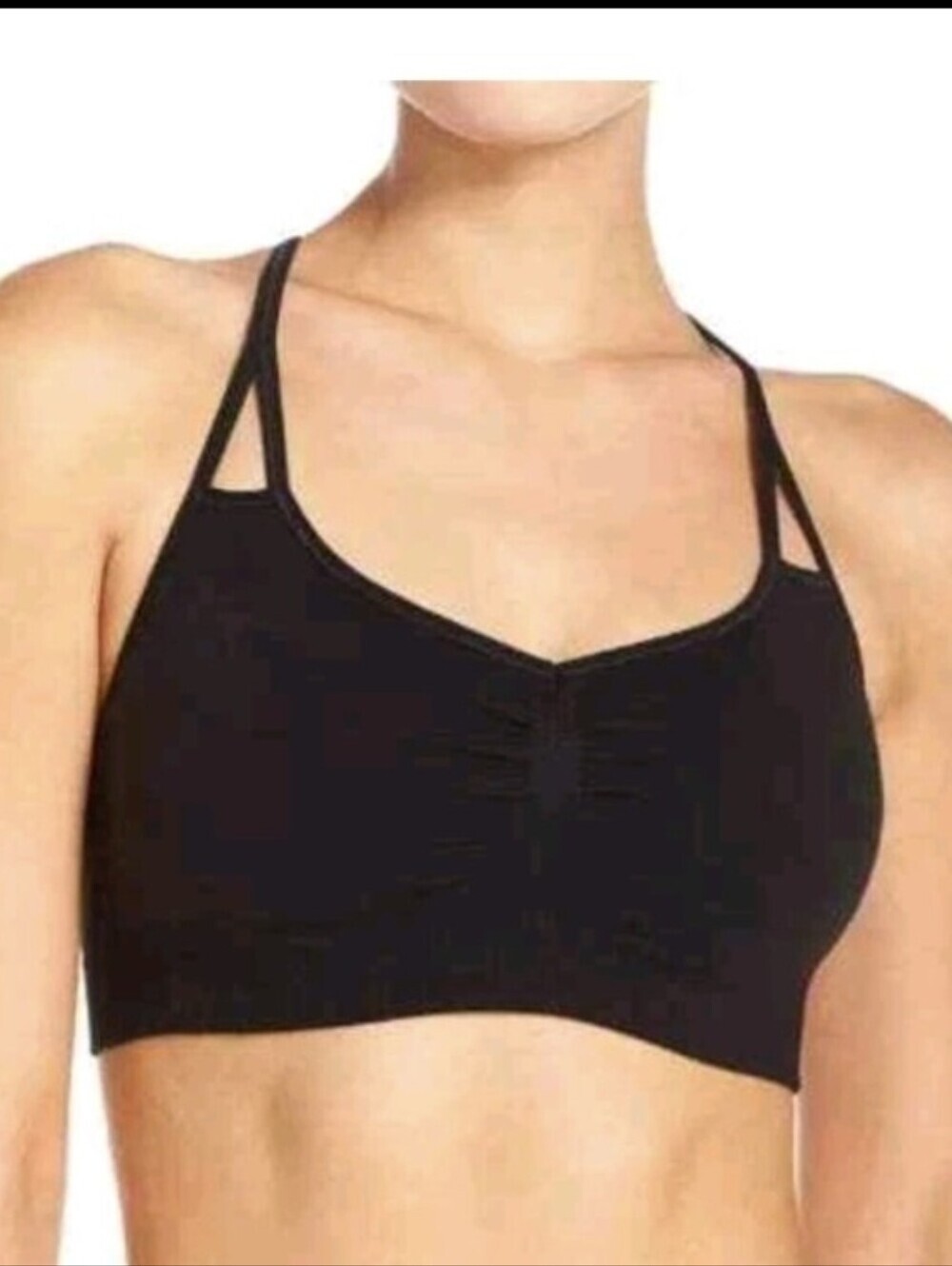 Zella Black Seamless Strappy Sports Bralette M NWT - Picture 5 of 7